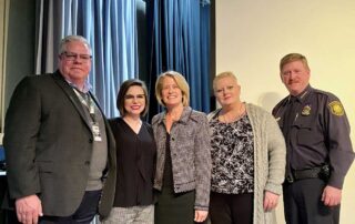 State Rep. Laurie Pohutsky (D-Livonia) is joined by Patrick Stropes of Growth Works, Lauren Rousseau of Northwest Wayne County Chapter of Families Against Narcotics, Michele Wagner of Mitchell’s Hope, and Livonia Police Chief Curtis Caid for a community town hall on the ongoing opioid crisis at the Livonia Civic Center on March 5, 2020.