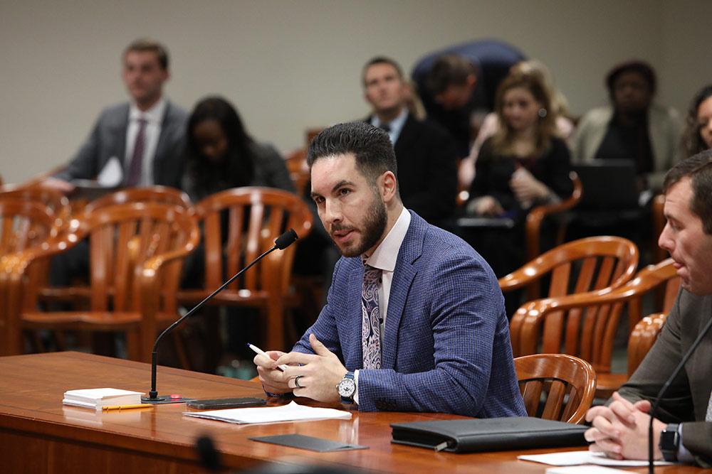 State Rep. Abdullah Hammoud (D-Dearborn) testifying before the House Judiciary Committee regarding House Bill 5159 of 2019 on Jan. 21, 2020.