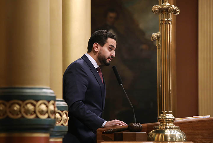 State Rep. Abraham Aiyash (D-Hamtramck) delivered the invocation at the start of session on February 2, 2021.