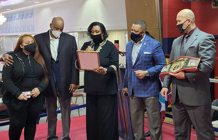 State Rep. Stephanie Young (D-Detroit) met with 10 men who were unjustly convicted and collectively served more than 201 years in the Michigan Department of Corrections, Feb. 27 at the Kronk Boxing Community Center in Detroit.