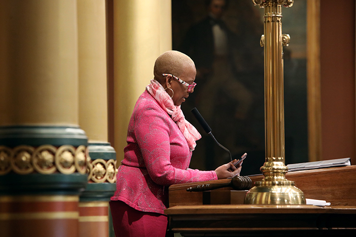 State Rep. Cynthia A. Johnson (D-Detroit) gave the Invocation to start session on May 6, 2021.