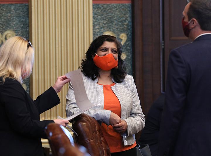 State Rep. Padma Kuppa (D-Troy) on the House floor June 3, 2020.