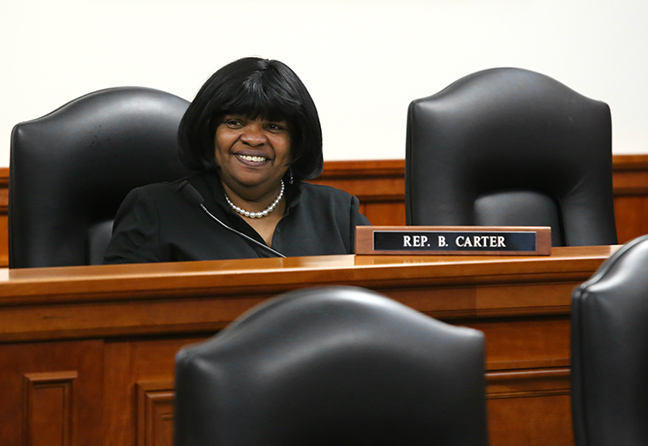 State Rep. Brenda Carter (D-Pontiac) in committee on Wednesday, May 8, 2019.