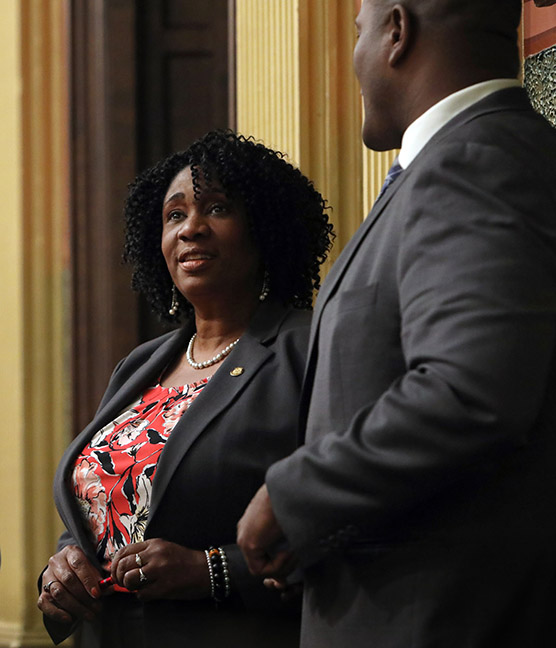 State Rep. Stephanie A. Young (D-Detroit) on the House floor Wednesday, October 20, 2021.
