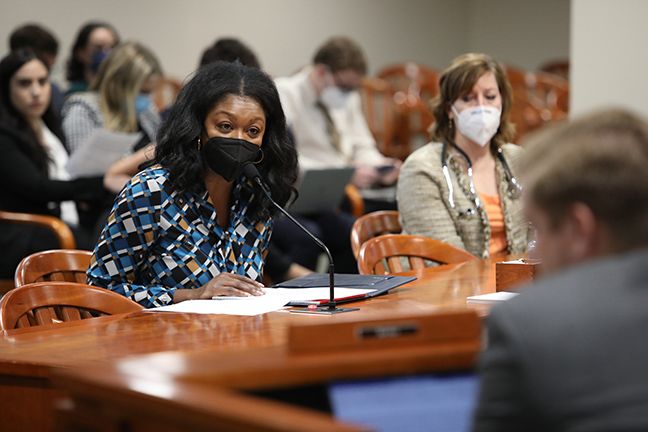 State Rep. Sarah Anthony (D-Lansing) testified on a bipartisan package of bills aimed at eliminating and treating lead exposure across the state, in the House Health Policy Committee on December 9, 2021. The bills combat lead exposure by requiring testing and coverage for Medicaid recipients, providing training for physicians to spot lead exposure, updating codes for renovators, and getting kids the resources they need to overcome the adverse effects of lead exposure.