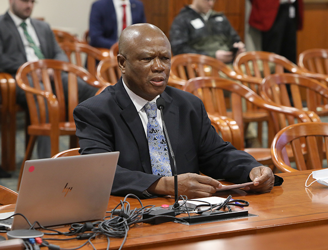 State Rep. Ronnie Peterson (D-Ypsilanti) testified on HB 5572 which would designate a portion of I-94 as the "Washtenaw County Vietnam Veterans' Memorial Highway," in the House Transportation Committee on Feb. 15, 2022.