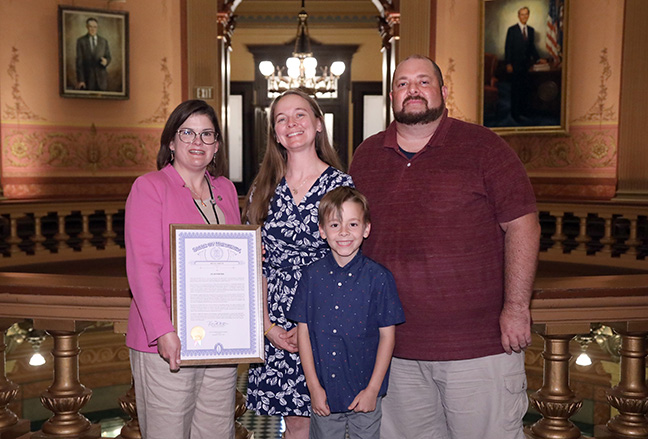 State Rep. Hope (D-Holt) presented a tribute to Leah Porter, the 2021-2022 Michigan Teacher of the Year on June 23, 2021.