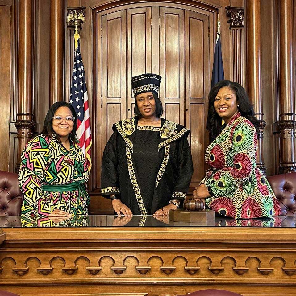To honor Black History Month in February, Rep. Stephanie Young (D-Detroit) stood in support with colleagues who continue the work to honor Black history and elevate Black voices.