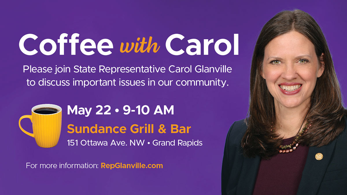 Rep. Glanville's Coffee Hour Monday, May 22