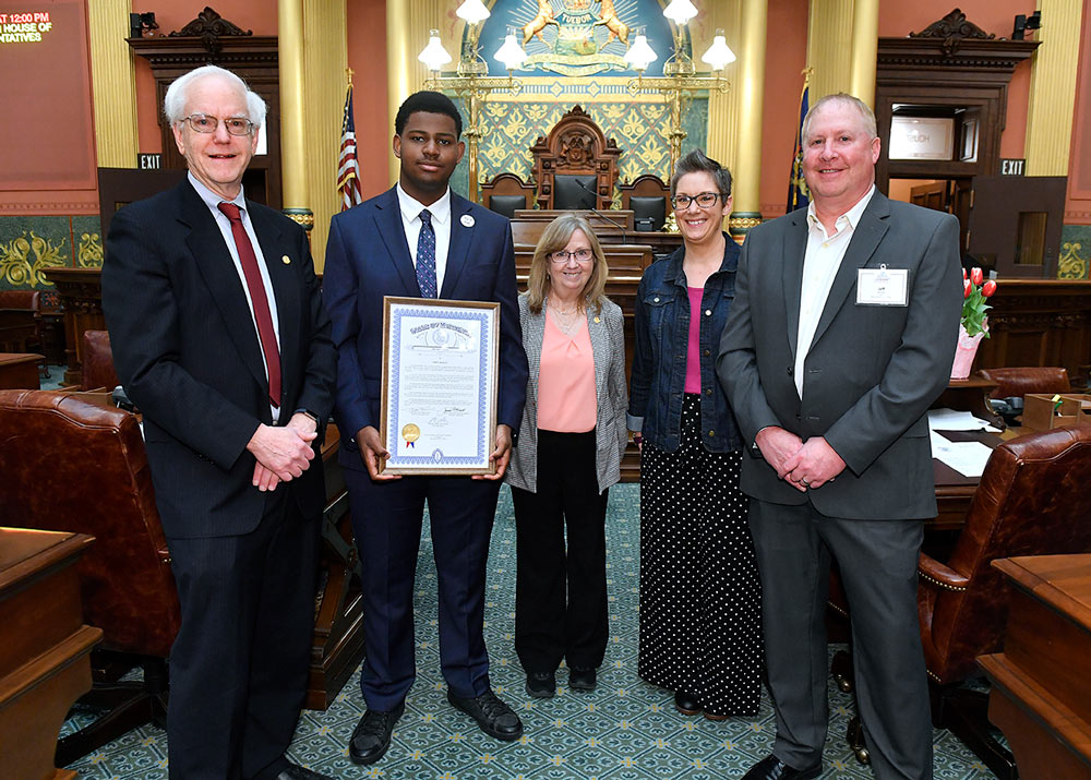 I was thrilled to join Representative Kuhn on the house floor to present a special tribute to Owen Obasuyi, The Boys & Girls Club of Troy, MI Youth of the Year!