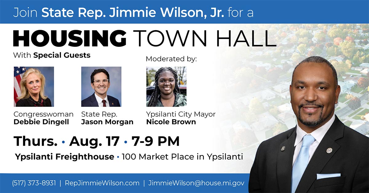 Rep. WIlson's Housing Town Hall August 17 7-9 PM