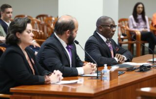 State Rep. Amos O’Neal (D-Saginaw) testifies in front of the House Criminal Justice Committee on Sept. 26, 2023 at the House Office Building in Lansing.