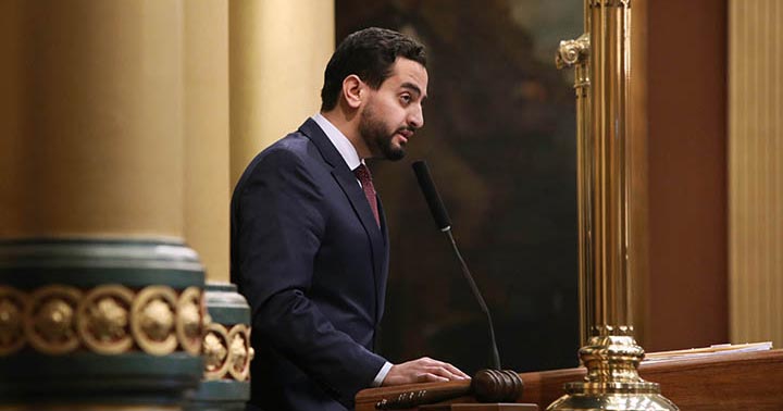 State Rep. Abraham Aiyash (D-Hamtramck) delivered the invocation at the start of session on February 2, 2021.
