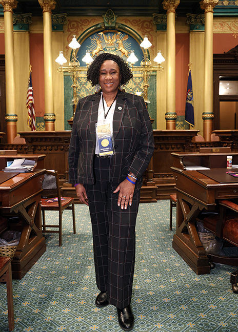 State Rep. Stephanie Young (D-Detroit) at the State of the State on January 24, 2024.