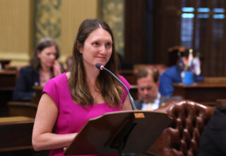 State Rep. Penelope Tsernoglou (D-East Lansing) speaks on behalf of House Bill 5569 on June 12, 2024