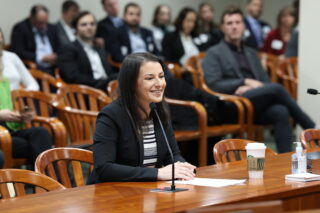 Michigan state Representative Samantha Steckloff speaking at a Health Policy committee meeting on her House Bill 4409.