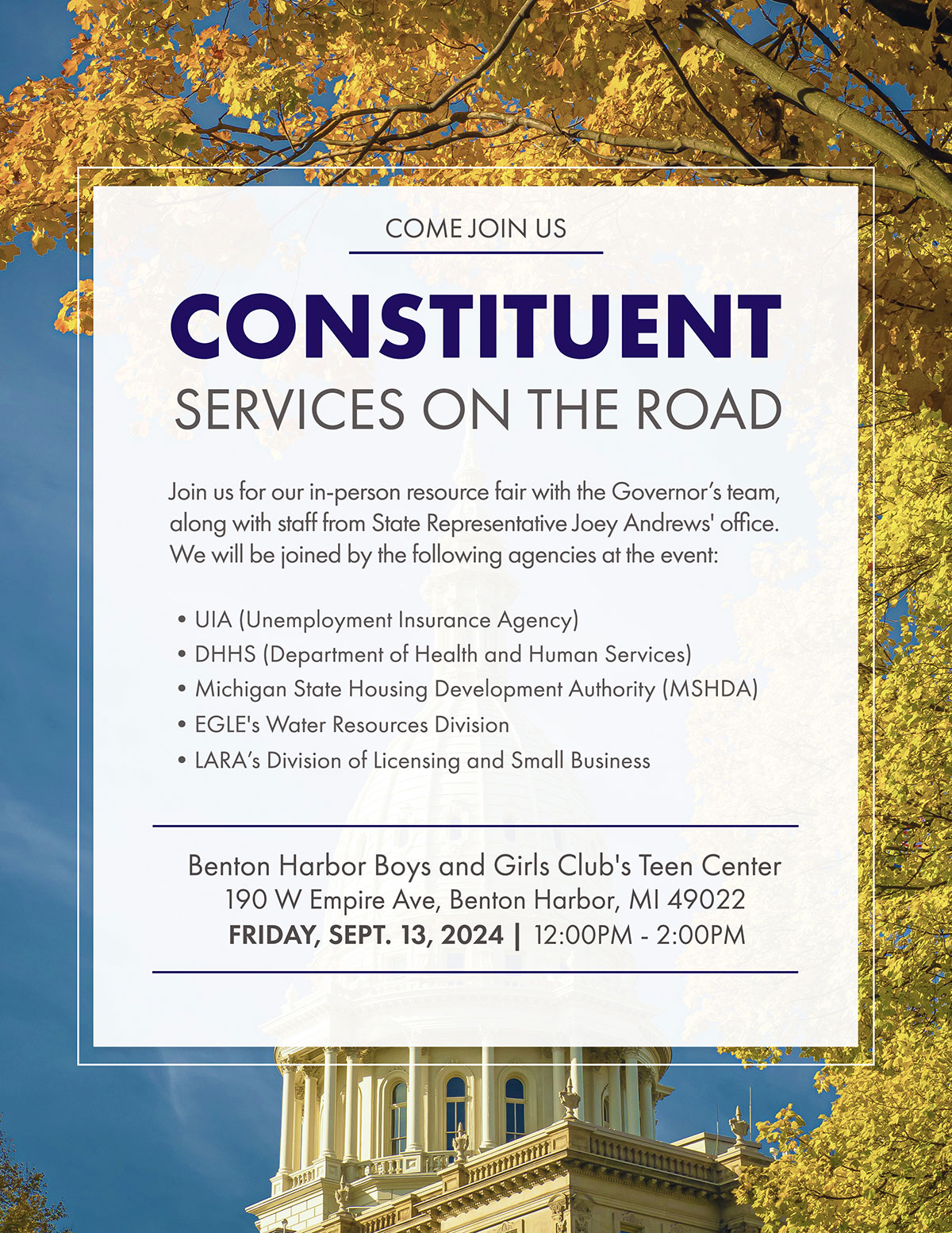 Rep. Andrews' Constituent Services on the Road