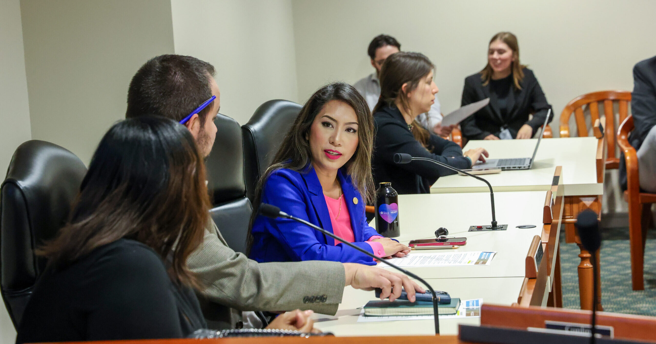 Michigan state Representative Mai Xiong at the House Committee on Education meeting in the Michigan Capitol Building.