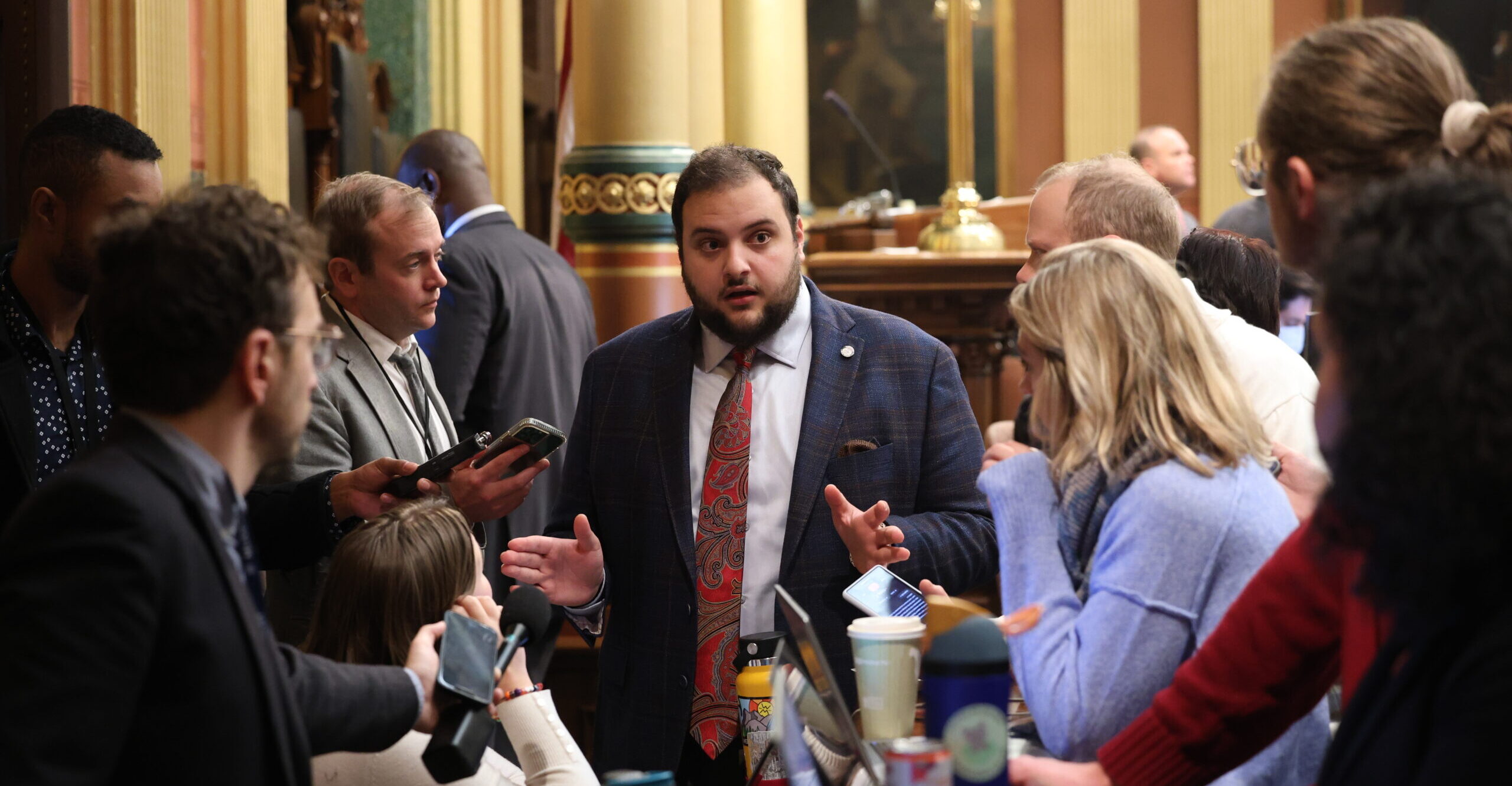 State Rep. Farhat speaking on House floor.