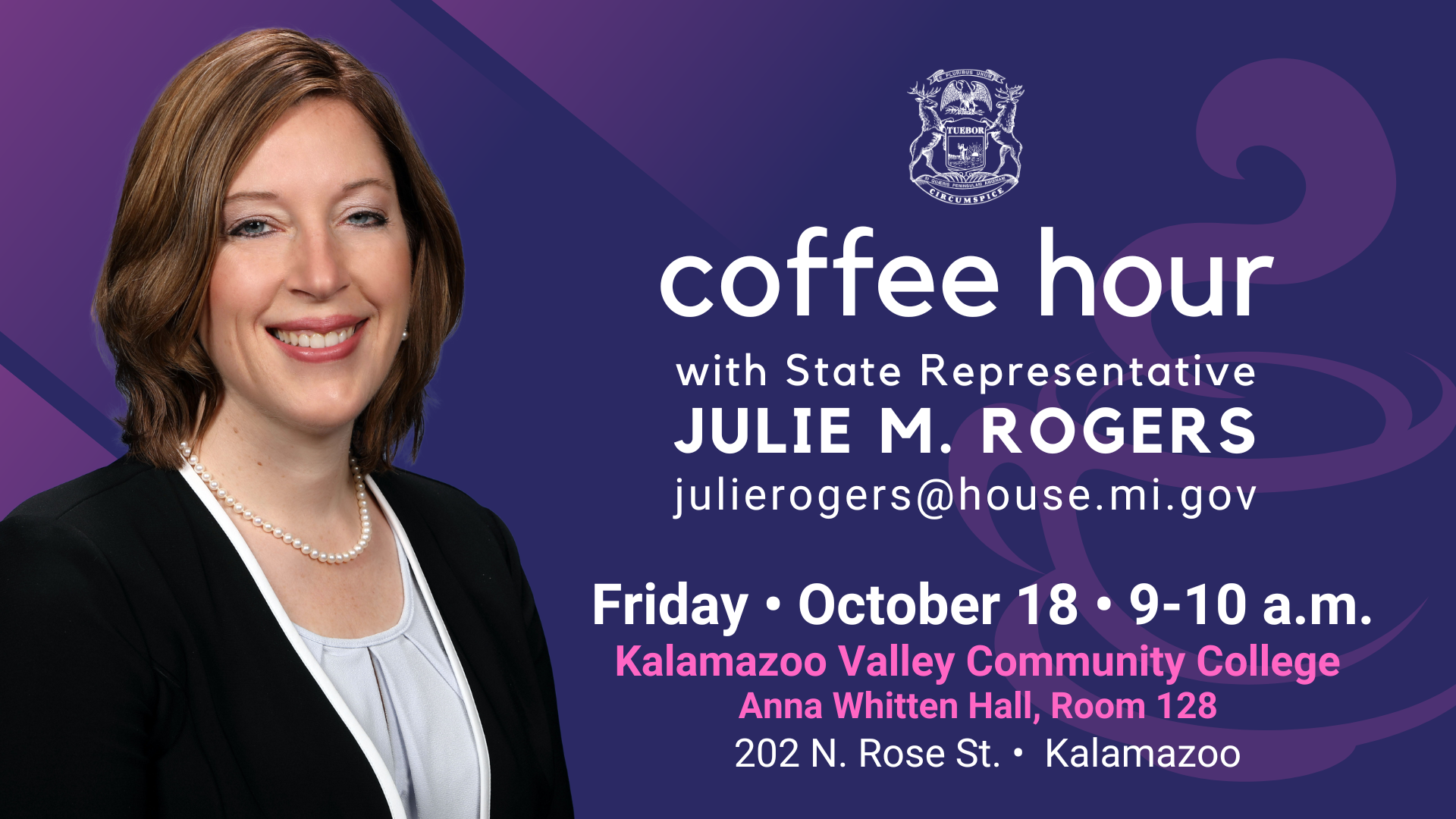 Michigan State Representative Julie Rogers's coffee hour.