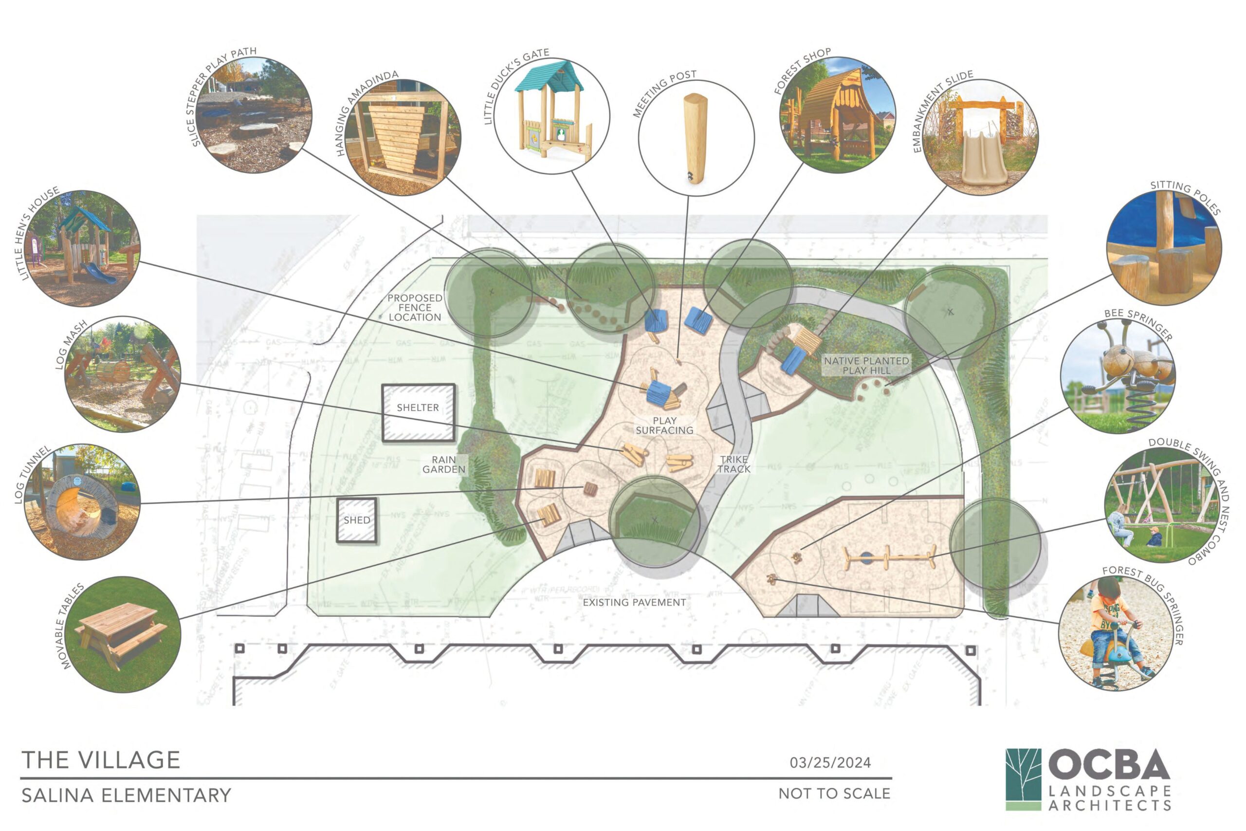 Rendition of the planned changes to the schoolyard at Salina Elementary in Dearborn.