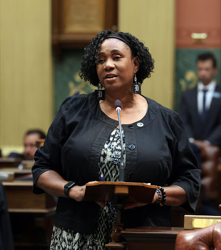 State Rep. Stephanie A. Young speaking on the House Floor on Wednesday, June 12, 2024, at the Capitol in Lansing.