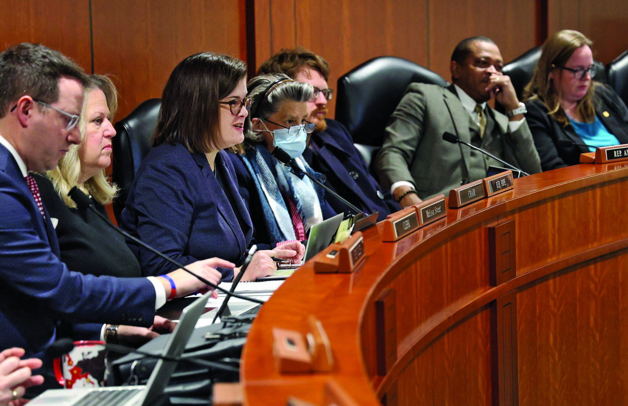 State Representative Kara Hope chairs the House Criminal Justice Committee in the Anderson House Office Building.