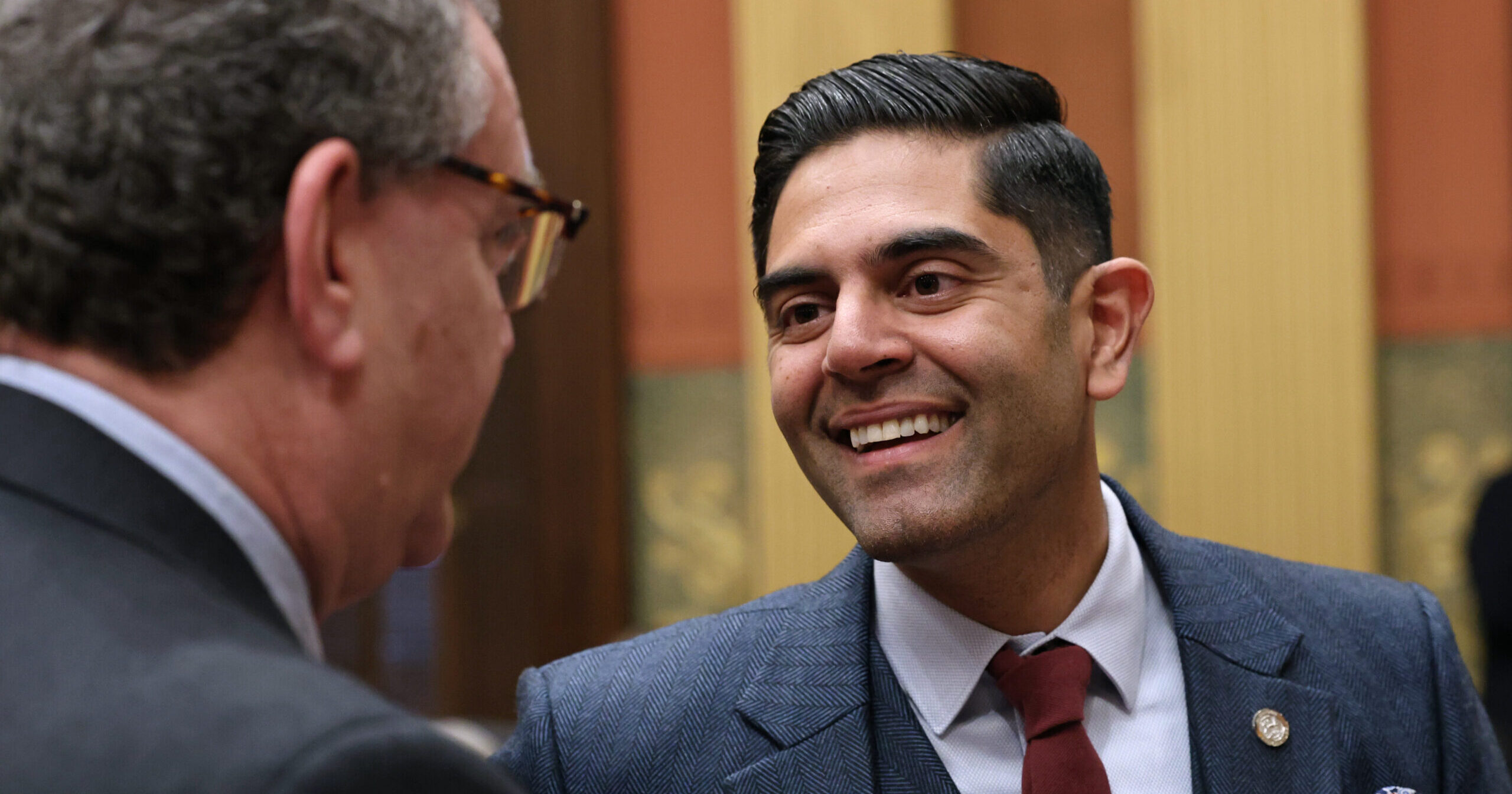 Leader Ranjeev Puri (D-Canton) on the House floor on Jan. 8, 2025 at the Capitol in Lansing.