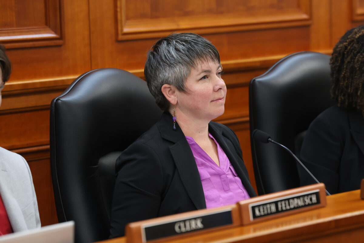 Michigan state Rep. Betsy Coffia sitting in committee on Nov. 12, 2024.