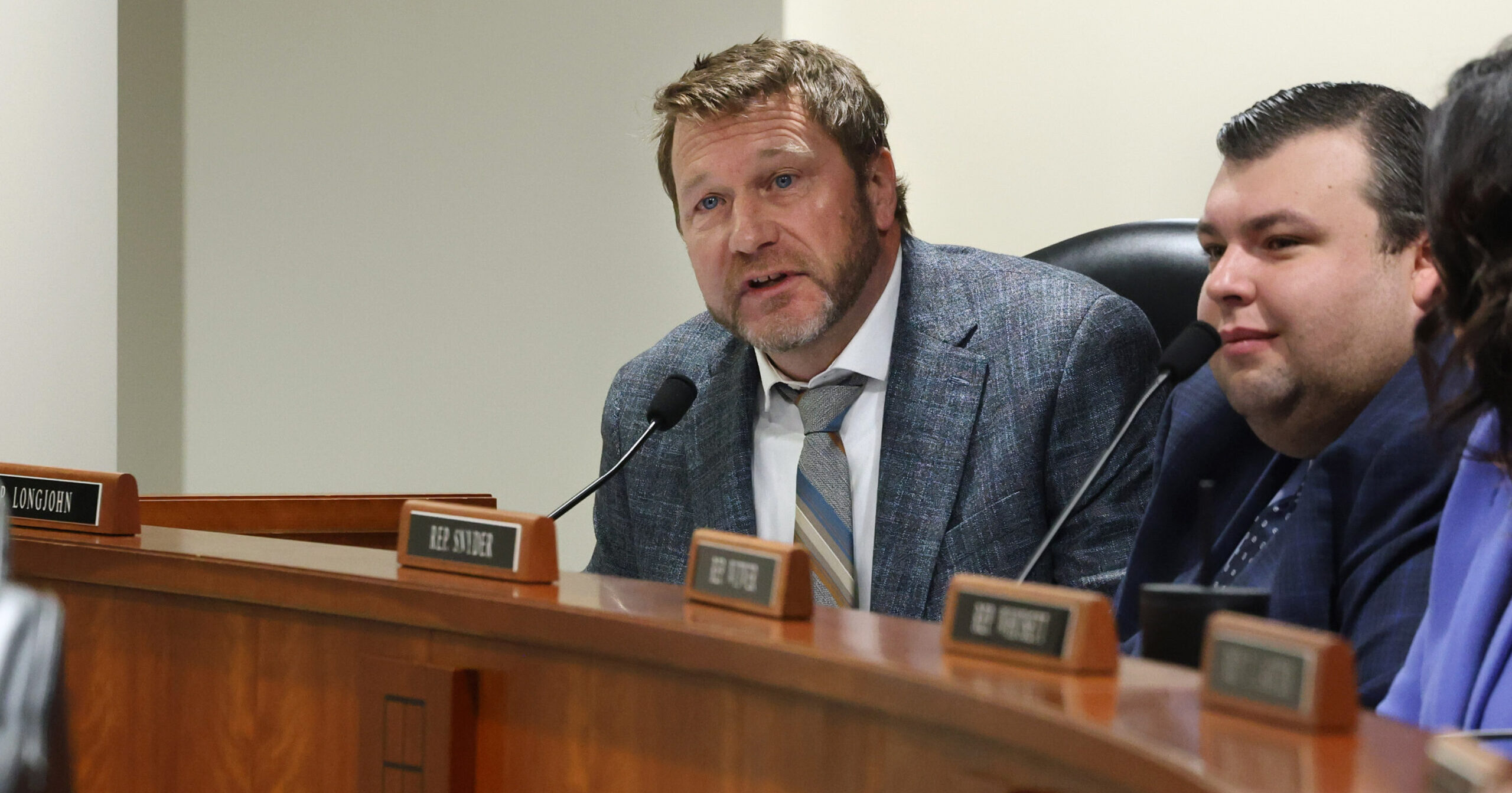 Michigan state Representative speaks during select committee.