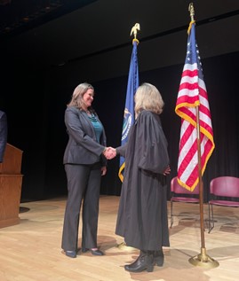 Michigan State Representative Carol Glanville is sworn in to the 103rd Michigan Legislature.