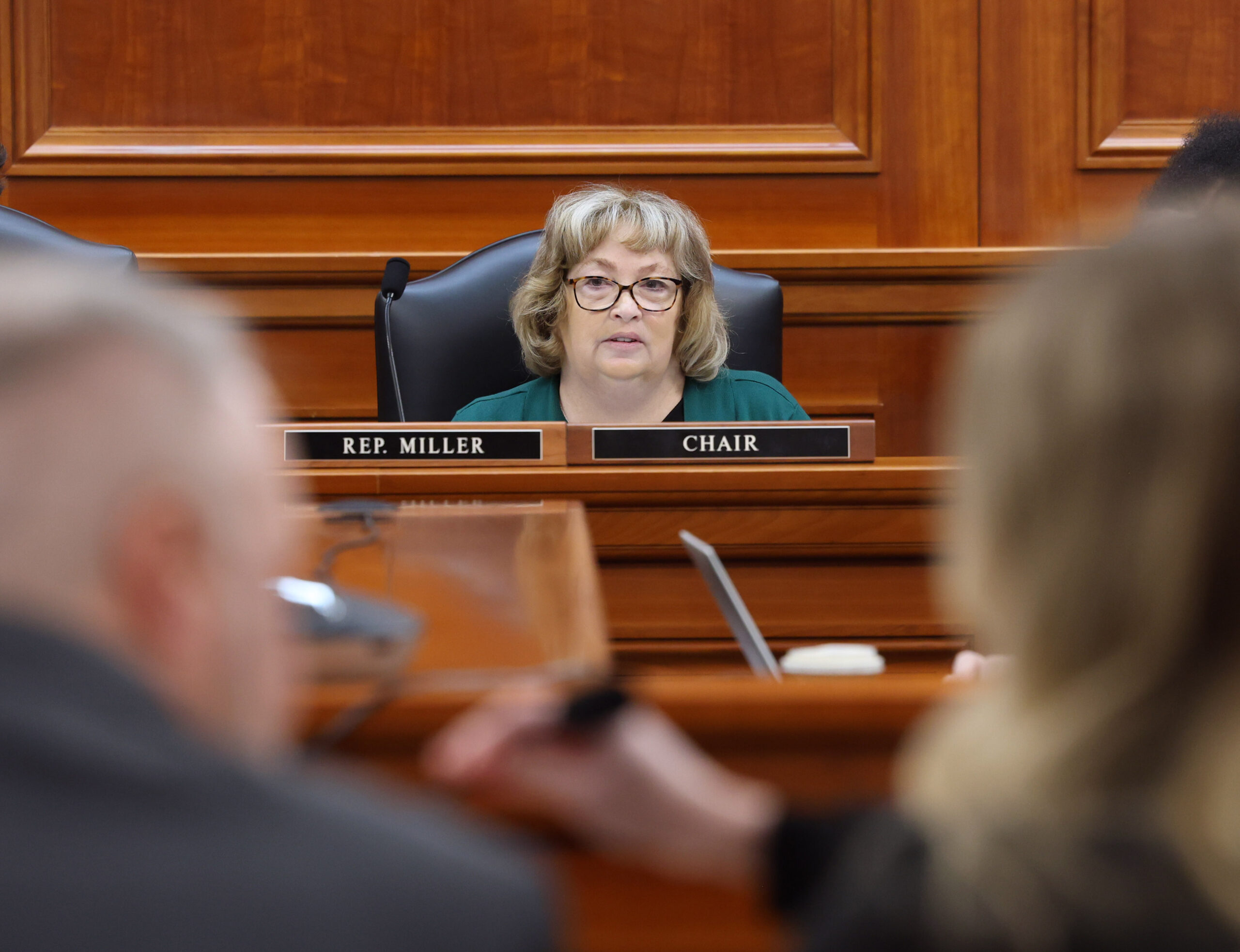 State Rep. Reggie Miller (D-Van Buren Twp.) sits as chair of the House Agriculture Committee at the Anderson House Office Building on Dec. 11, 2024, in Lansing.