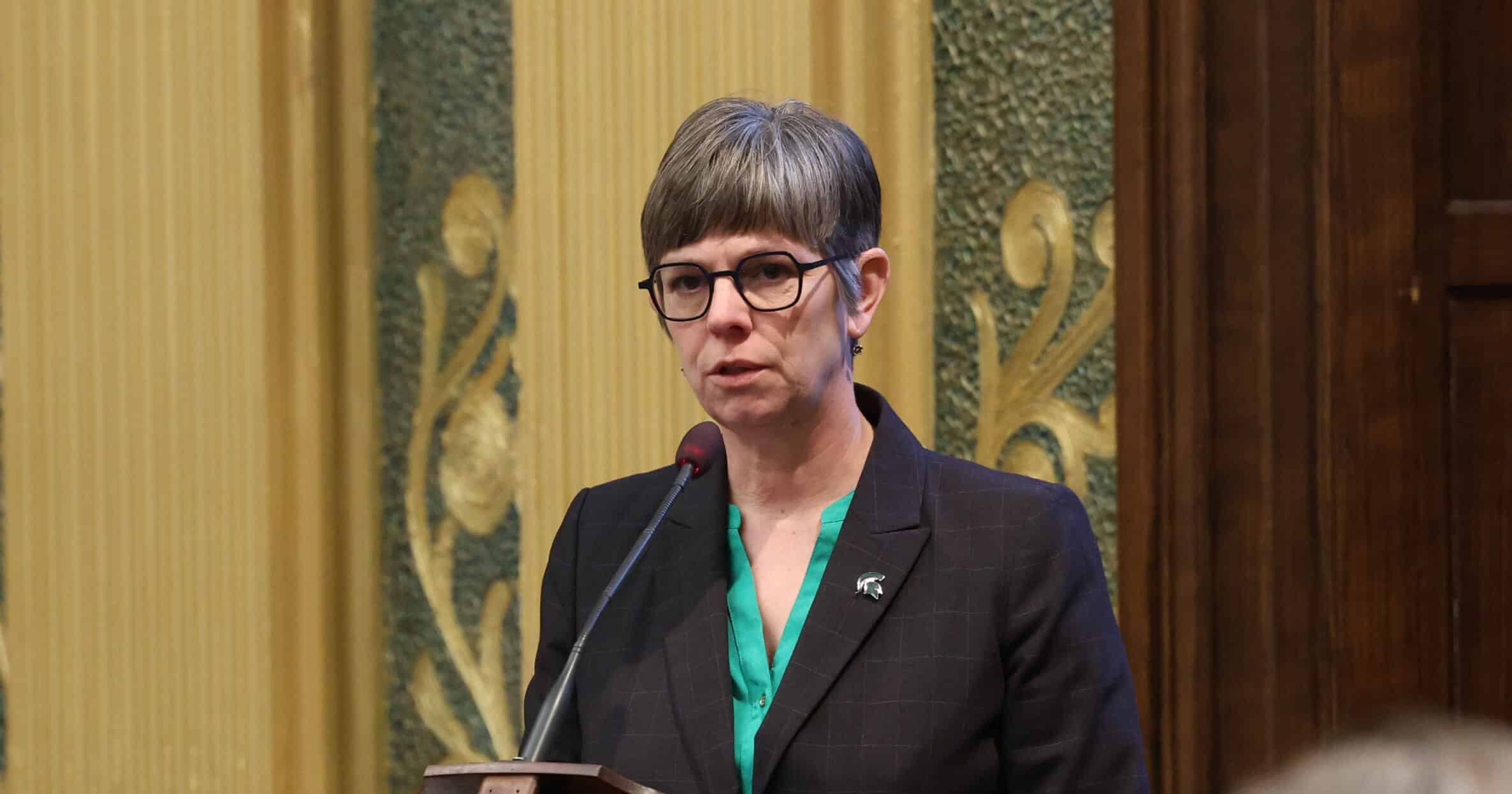 Michigan State Representative Julie Brixie speaks on the House floor.