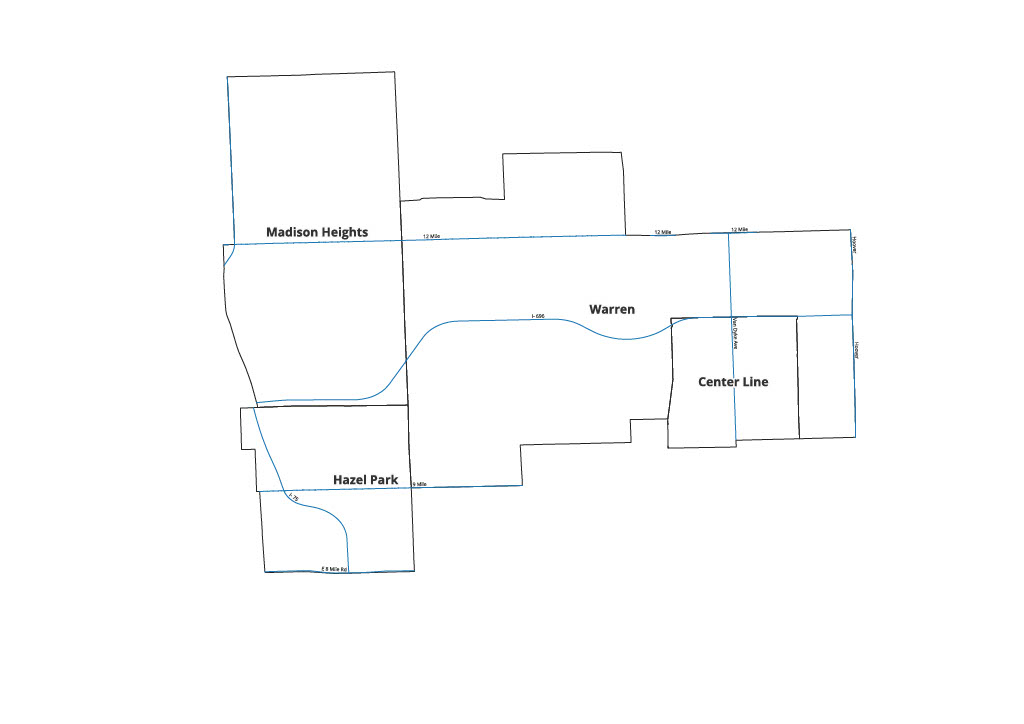 A map of House District 14