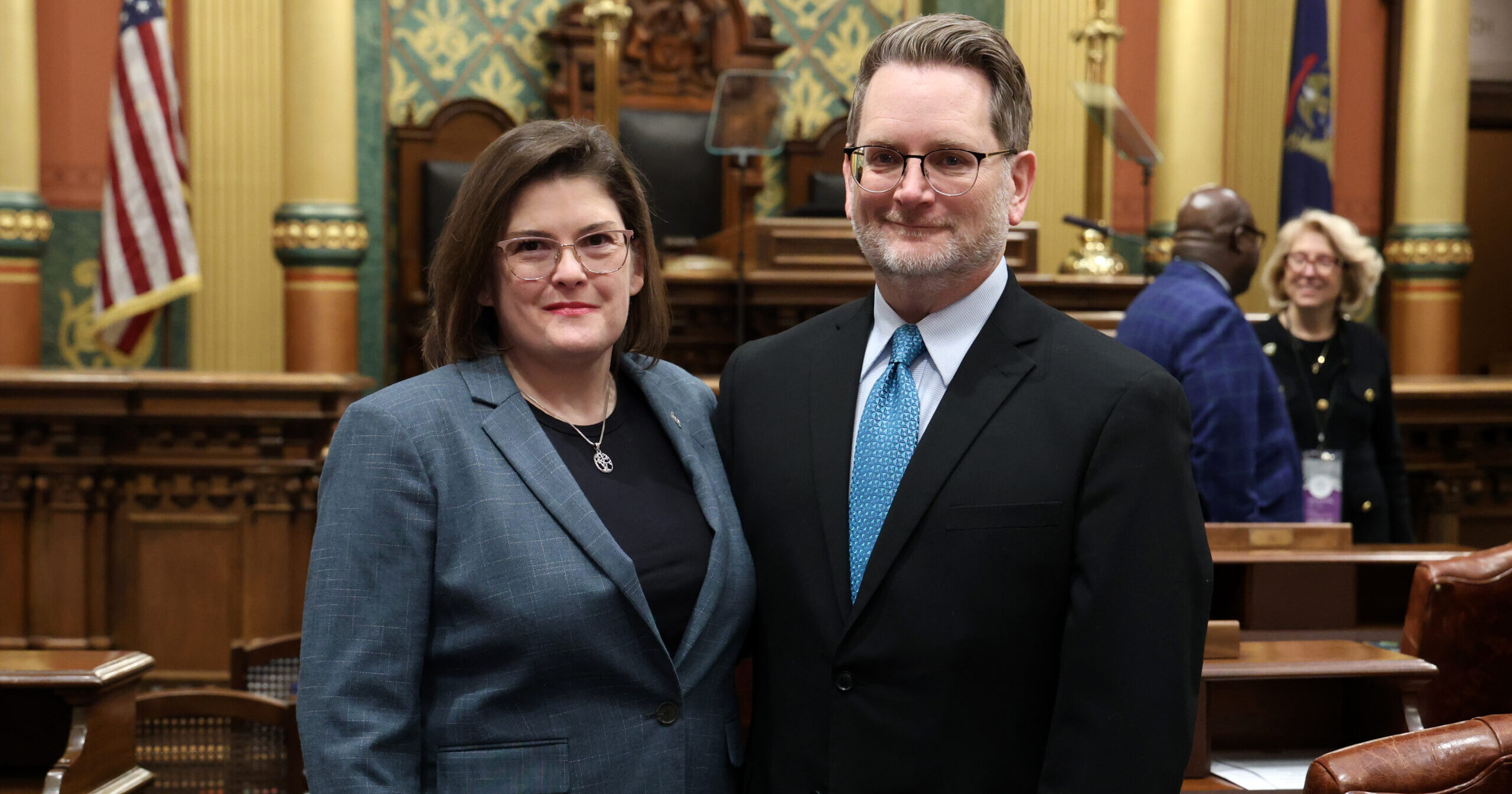 Michigan State Representative Kara Hope and her husband, Evan Hope.