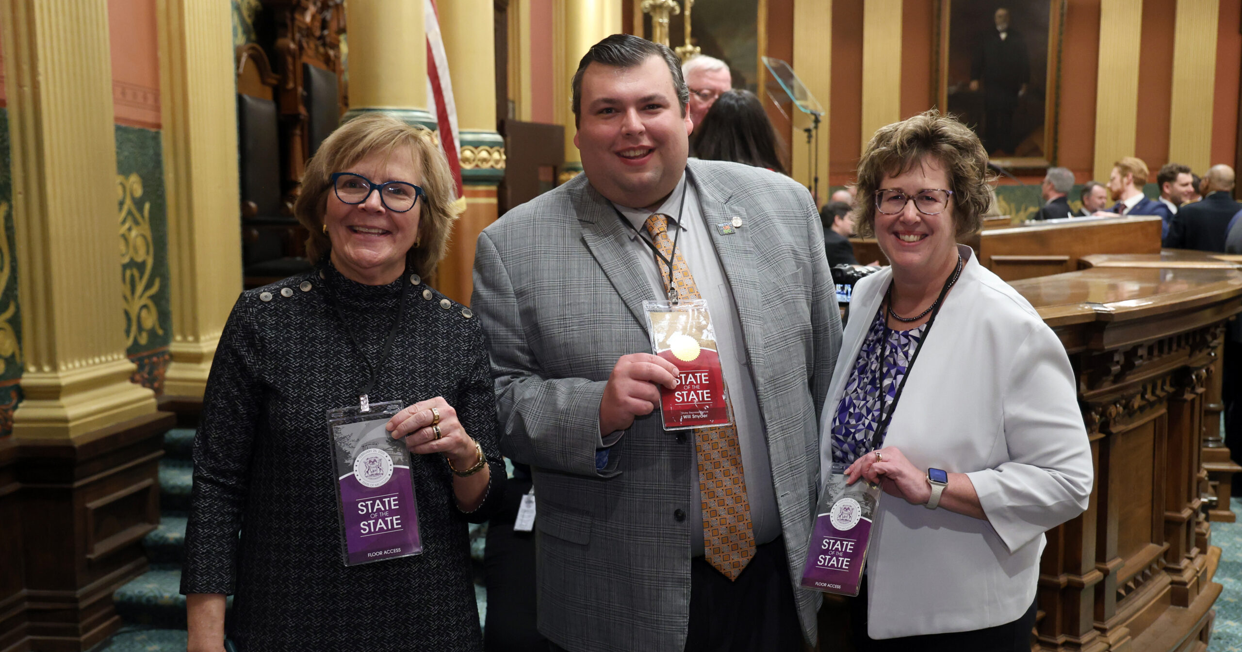 Rep. Will Snyder with his guests at the 2025 State of the Union Address