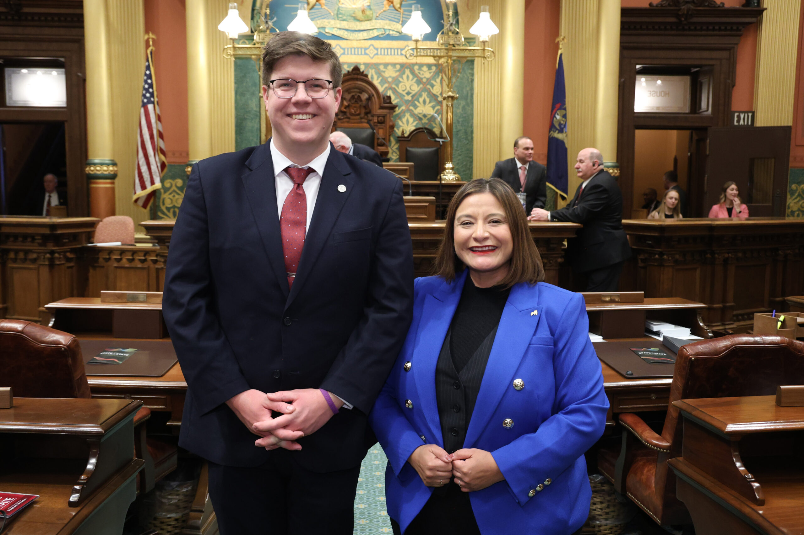 Michigan State Representative Stephen Wooden and his guest Milinda Ysai.