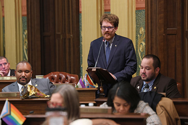 State Rep. Joey Andrews speaking on the House Floor.