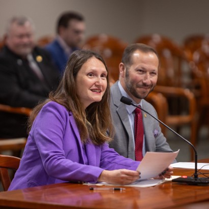 Michigan State Representative Penelope Tsernoglou testifies in a House committee.