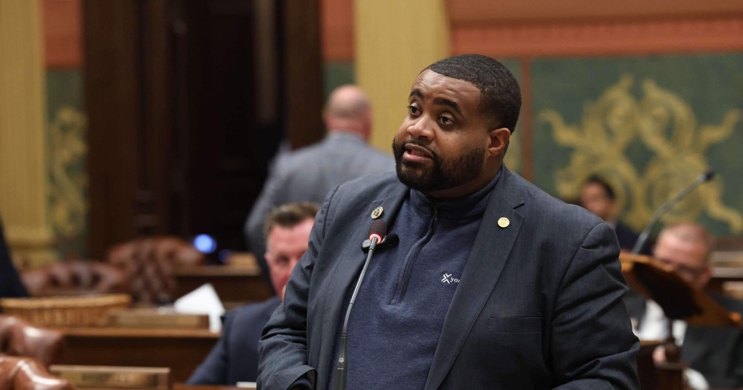 Michigan State Representative Donavan McKinney speaking on the House floor.