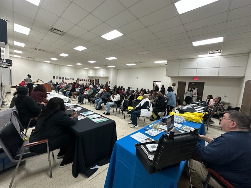 The filled room at State Rep. Brenda Carter's Renters and Homeowners Resource Fair on Monday, March 31, 2025 in Pontiac.  