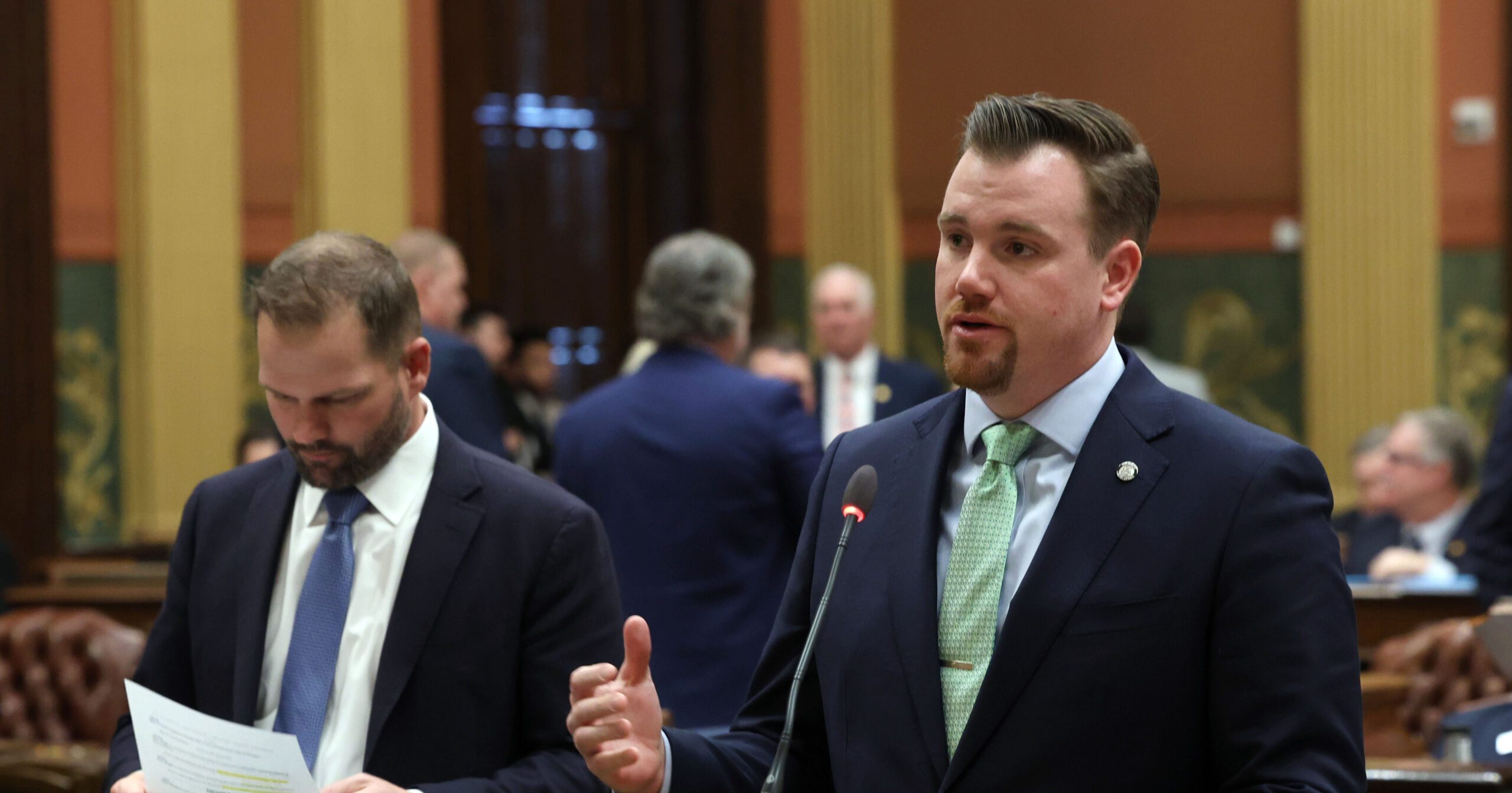 Michigan State Representative John Fitzgerald speaking on the House floor.
