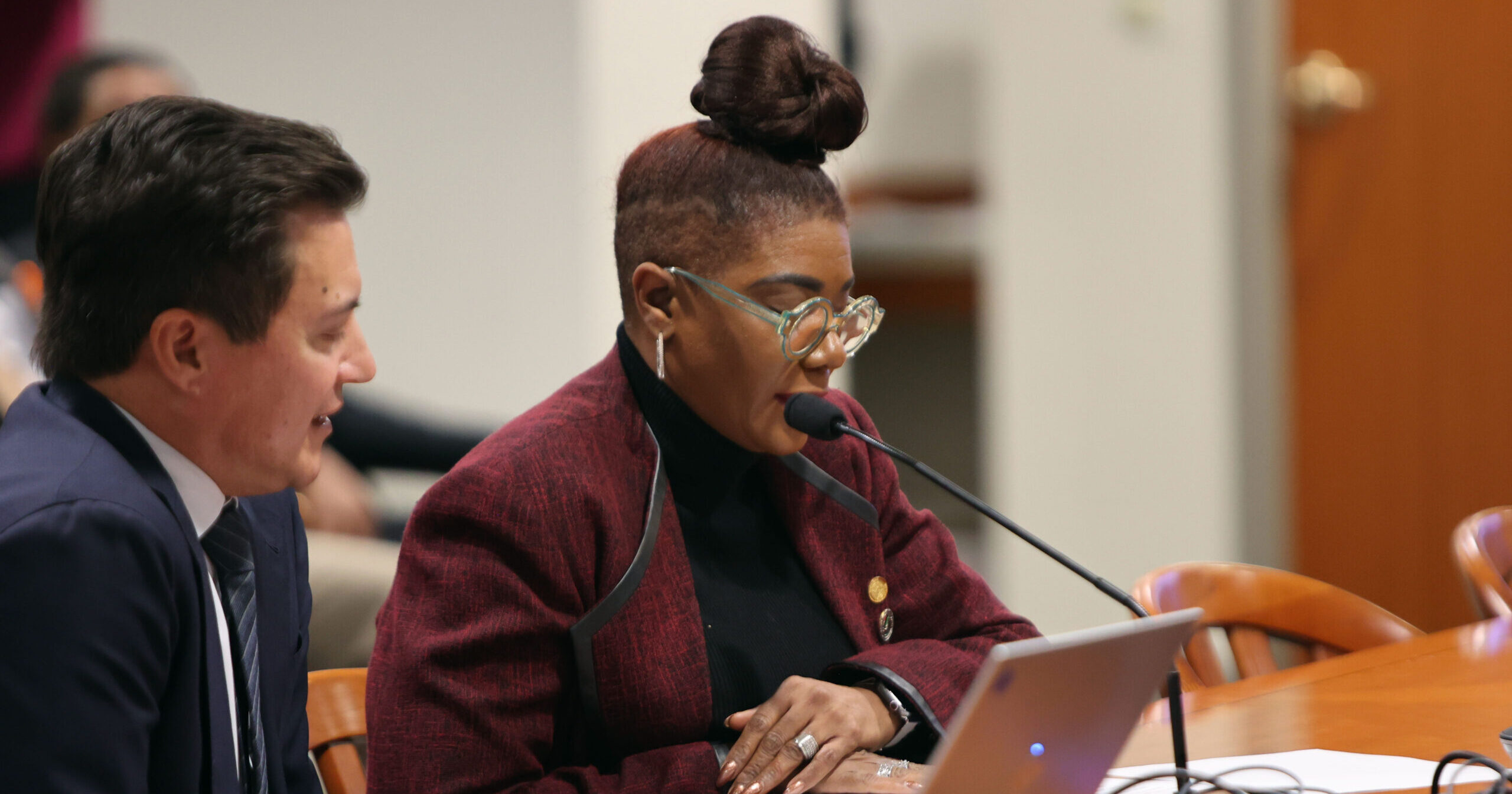 Rep. Cynthia Neeley provides testimony to the House Tax Policy Committee on December 2024.