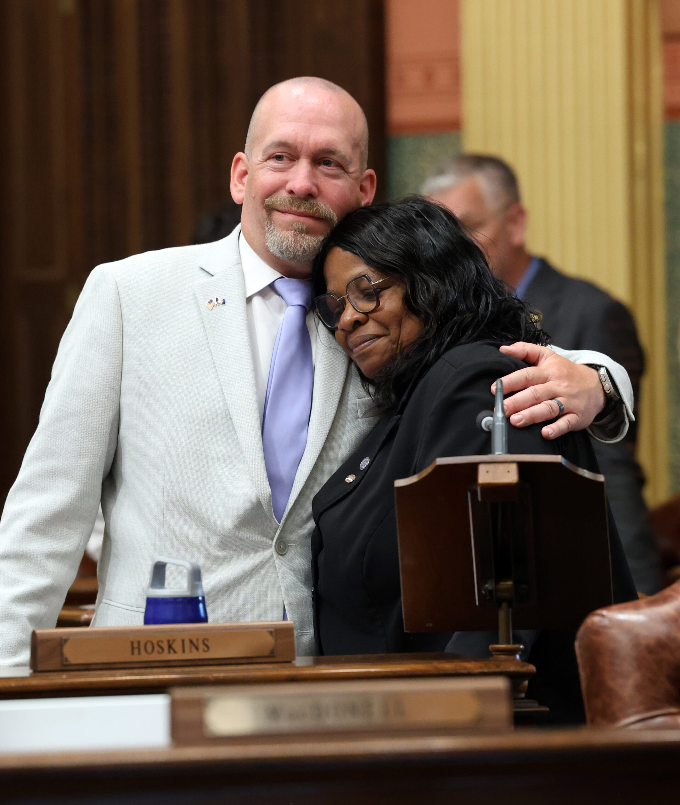 State Rep. Brenda Carter (D-Pontiac) on the House floor on Tuesday, July 1, 2025, at the Capitol building in Lansing.