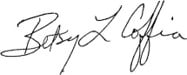 state rep. Betsy Coffia signature