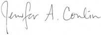 state rep. Jennifer Conlin signature