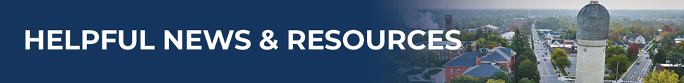 Banner reading: Helpful News & resources