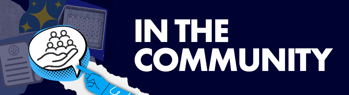 A graphic for the "In the Community" section of the enewsletter.