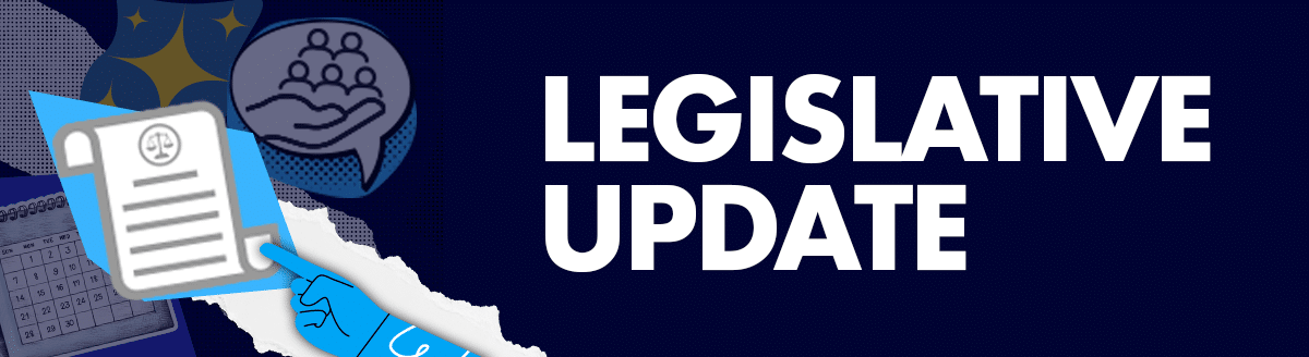 A graphic for the "legislative update" section of the enewsletter.