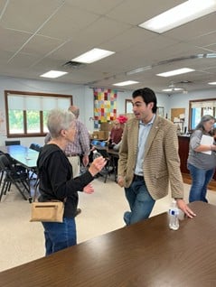 State Rep. Martus Speaking with constituents at Mount Morris Coffee Hour, Oct. 6 